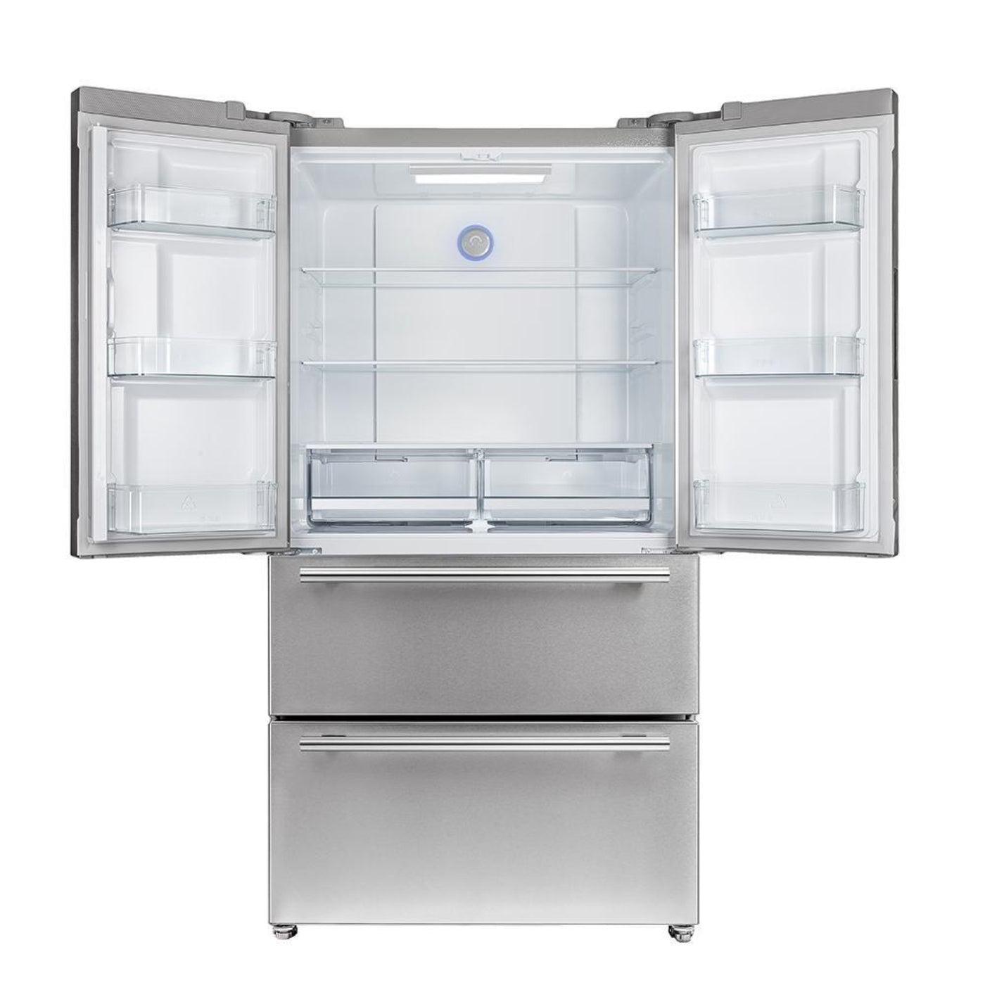 Forno 3-Piece Pro Appliance Package - 48-Inch Dual Fuel Range, French Door Refrigerator, and Dishwasher in Stainless Stee -0 AP3-6187-48l