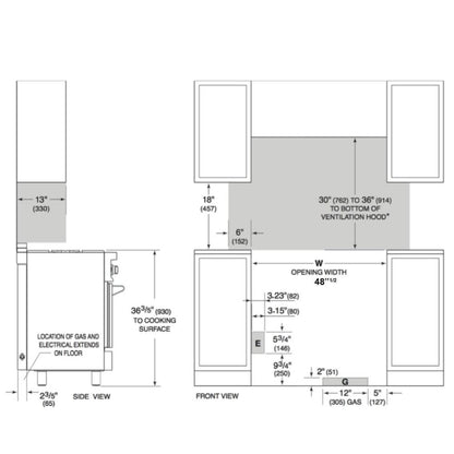 Forno 4-Piece Appliance Package - 48-Inch Dual Fuel Range, Refrigerator, 24-Inch Microwave Oven, & 3-Rack Dishwasher in Stainless Steel - AP4-6156-48-MWO