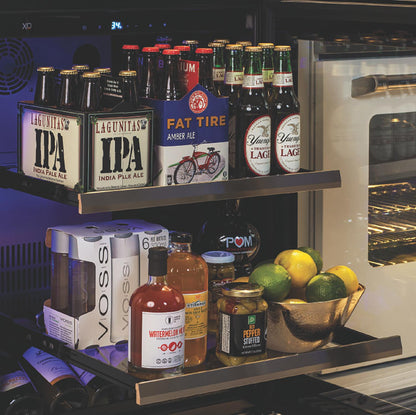 XO APPLIANCE XOU24BCGBSL Beverage Center, 24" Black Stainless, Left Hinge Black in Stainless Steel - XOU24BCGBSL