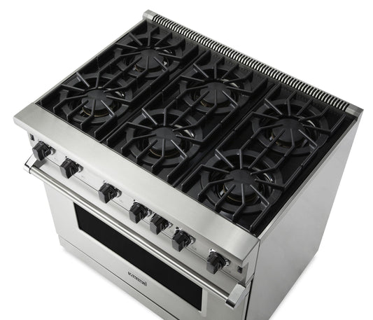 VIKING 36" Open Burner Gas Range Viking 5 Series Yellow - VGIC53626BDA