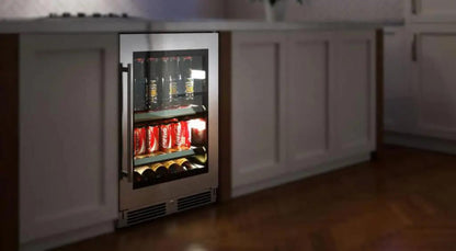 XO APPLIANCE XOU15BCGOR 15" Beverage Center, Panel Ready Glass, Right Hinge Custom Panel Ready - XOU15BCGOR