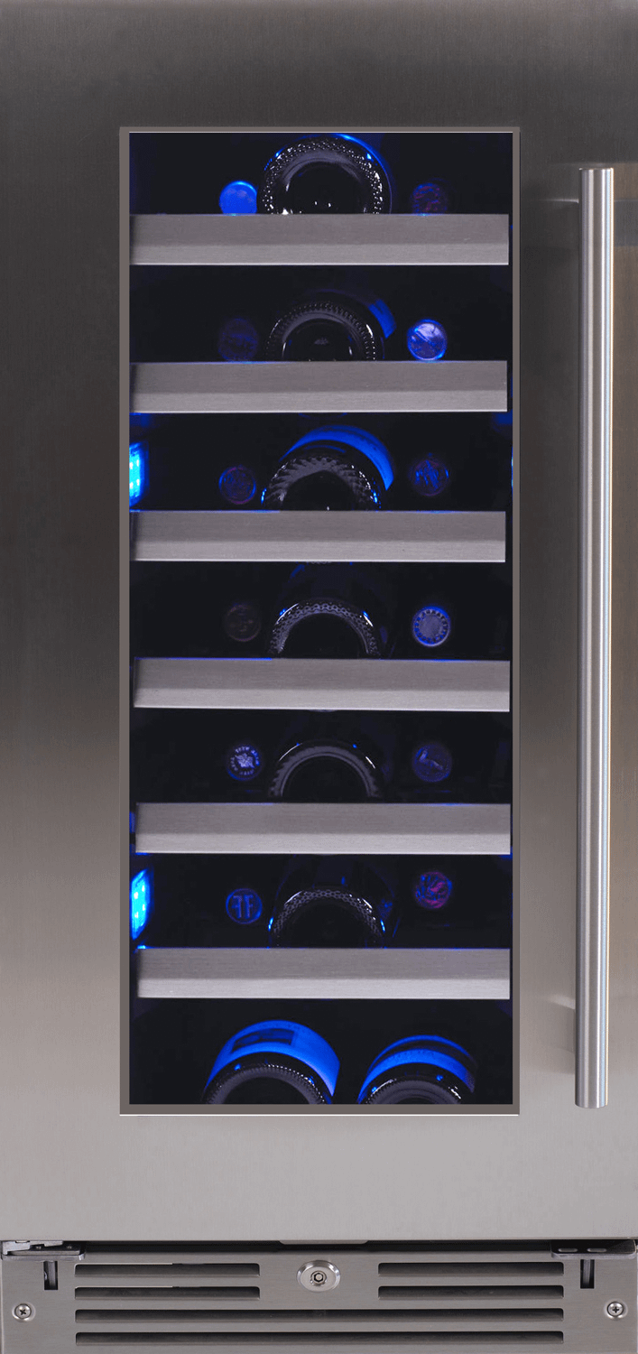 XO APPLIANCE XOU15WGSL 15" Wine Cooler, in Stainless Steel Glass, Left Hinge in Stainless Steel