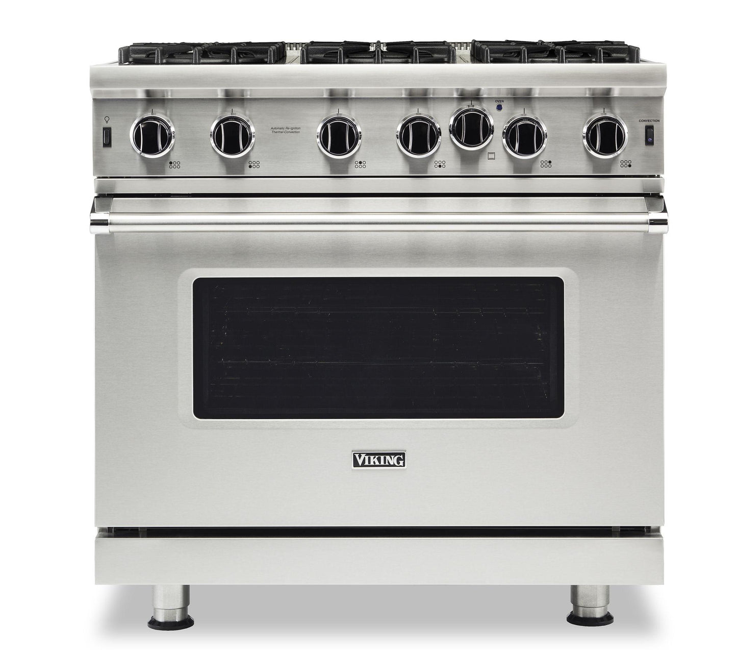 VIKING 36" Open Burner Gas Range Viking 5 Series Red - VGIC53626BSCLP