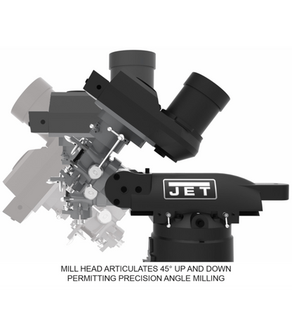 JET Elite ETM-949 Mill with 2-Axis ACU-RITE 303 DRO and X-Axis JET Powerfeed - JT9-894131