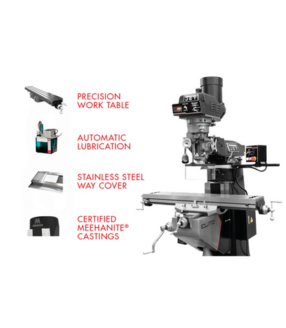 JET Elite ETM-949 Mill with X-Axis JET Powerfeed - JT9-894100