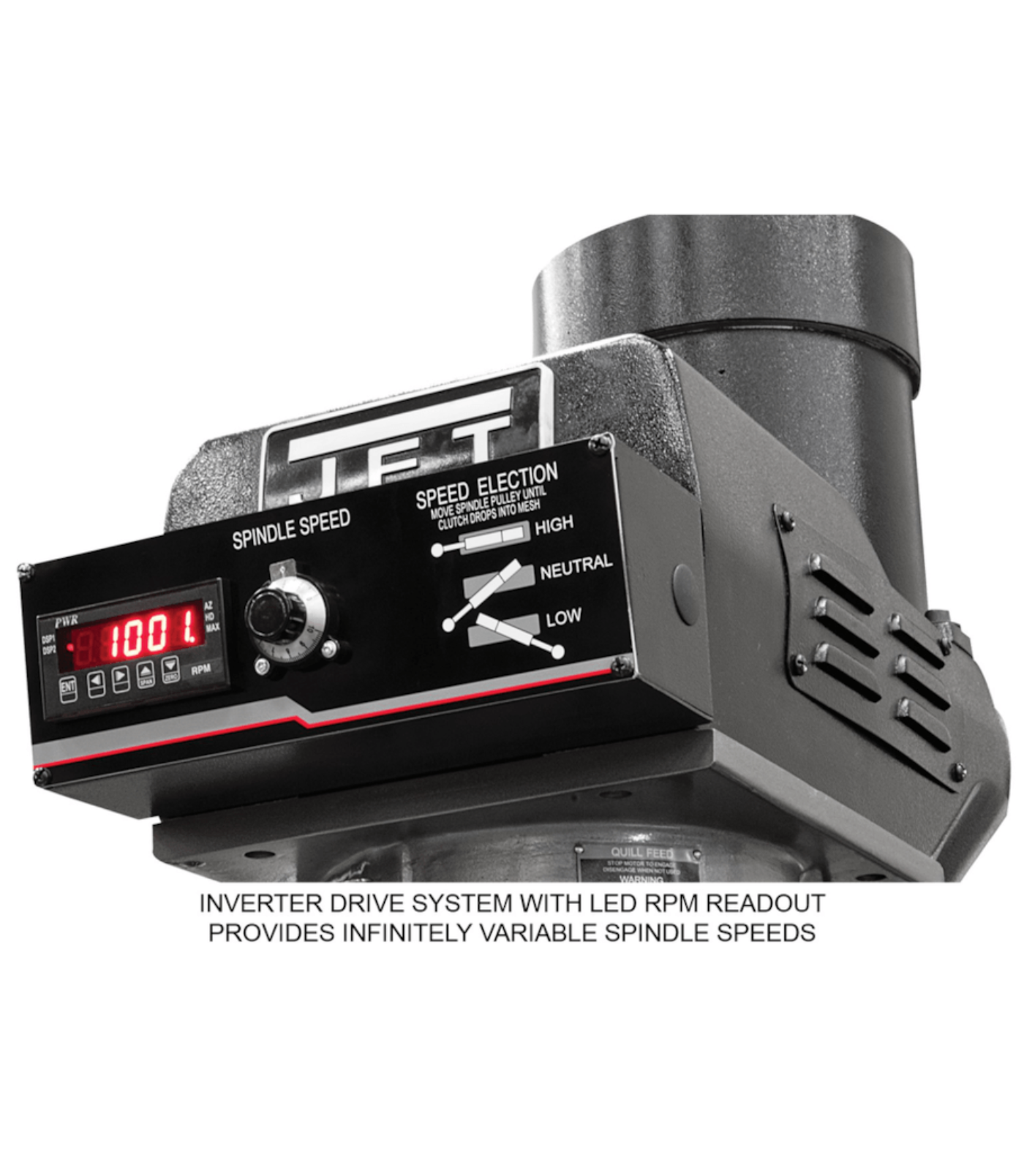 JET Elite EVS-949 Mill with X, Y, Z-Axis JET Powerfeeds and USA Made Air Draw Bar - JT9-894308