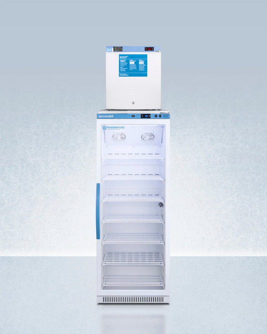 Accucold - 24" Wide All-refrigerator/all-freezer Combination - ARG12PV-FS24LSTACKMED2