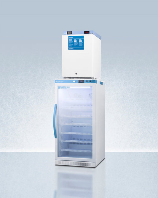 Accucold - 24" Wide All-Refrigerator/All-Freezer Combination - ARG8PV-FS24LSTACKMED2