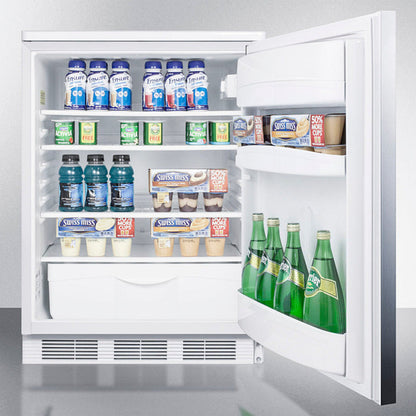 Summit - 24" Wide Built-In All-Refrigerator -  FF6LWBI7SSHH