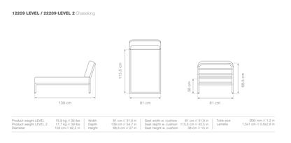 HOUE LEVEL Outdoor Chaiselong