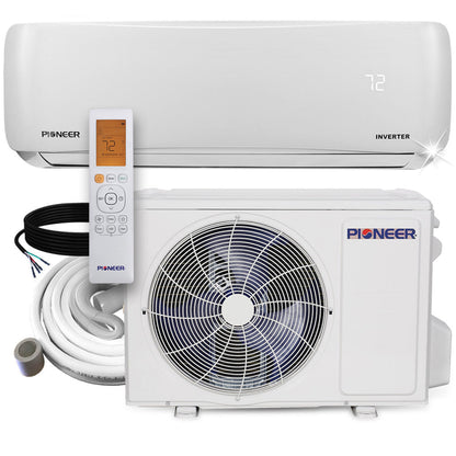 Pioneer EStar 9,000 BTU 22.7 SEER2 Ductless Mini-Split Inverter++ Energy-Star Air Conditioner Heat Pump System Full Set 115V - WYS009AMFI22RL-10