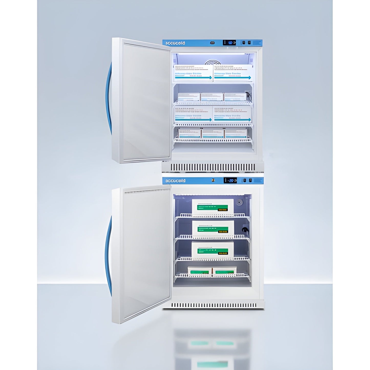 Accucold Summit - 24" Wide Performance Series All-Refrigerator/All-Freezer Combination  - ARS6PV-AFZ5PVBIADASTACKLHD
