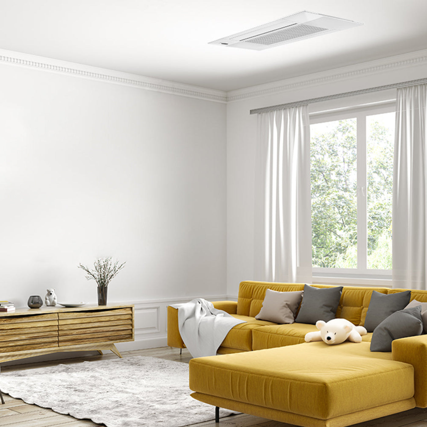 MRCOOL DIY 5th Gen 2-Zone 24,000 BTU Ceiling Cassette Ductless Mini Split Air Conditioner & Heat Pump (12K+12K),  - DIY2-BC-36HP
