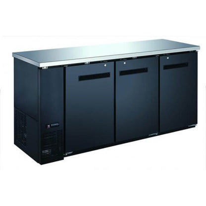 Omcan 73" Solid Door Back Bar Bottle Cooler - 19.6 Cu Ft - Omcan-50061