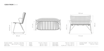 HOUE PAON Outdoor Bench