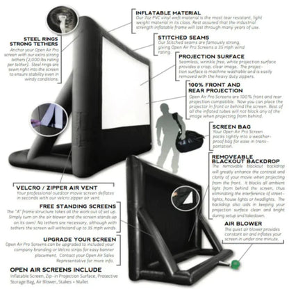 Open Air Cinema Event Pro Outdoor Movie Screen Kit - P-12