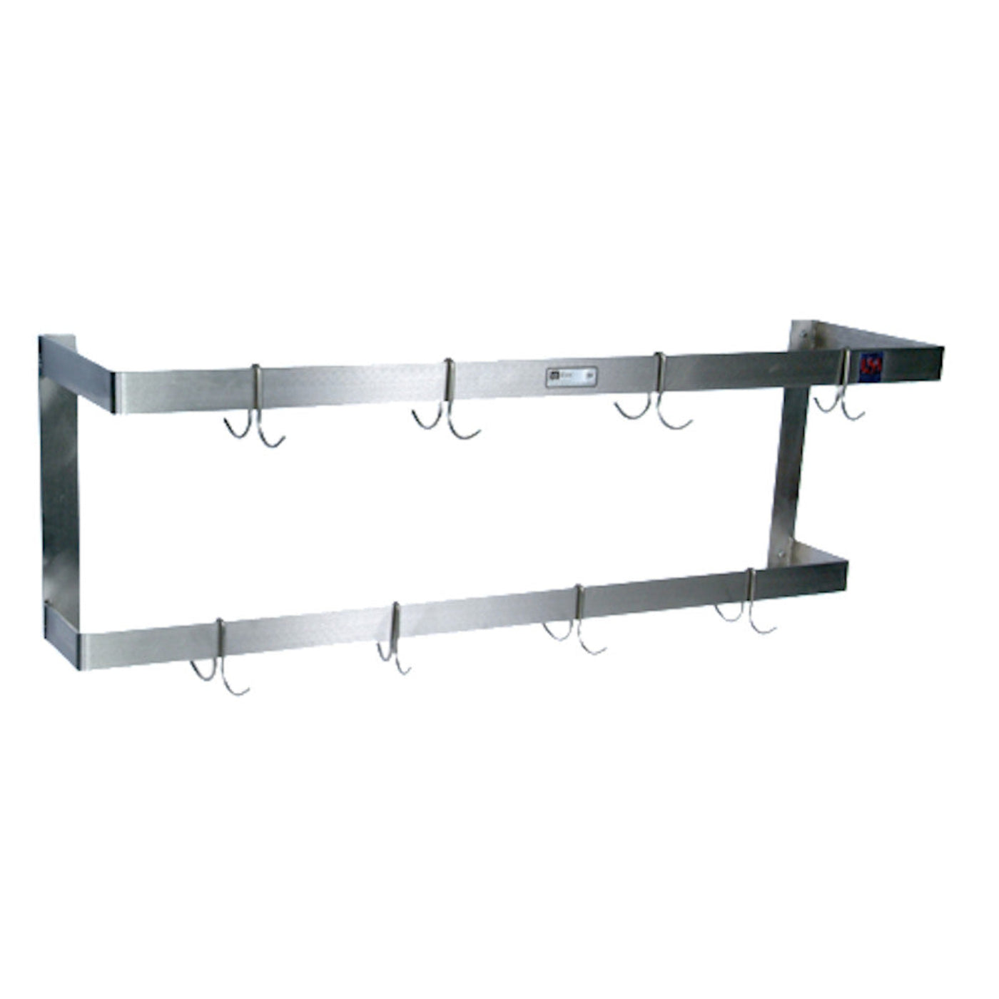 John Boos PRW25 Wall Mount 120" Double Bar Pot Rack - JBPRW25