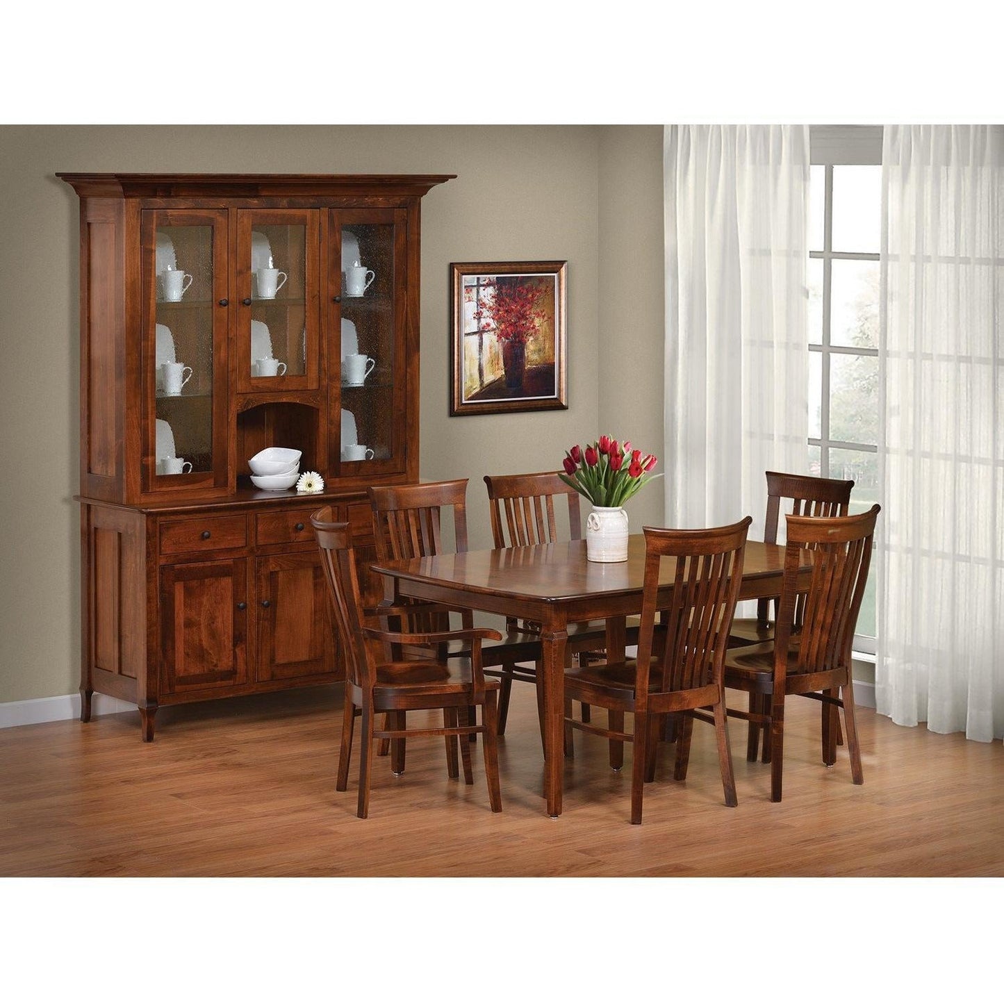QW Amish Jacob Martin 3 Door Hutch & Buffet - 747O-G10-33C