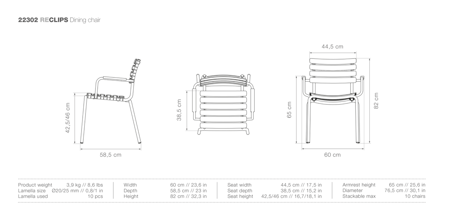 HOUE ReCLIPS Outdoor Dining Chair