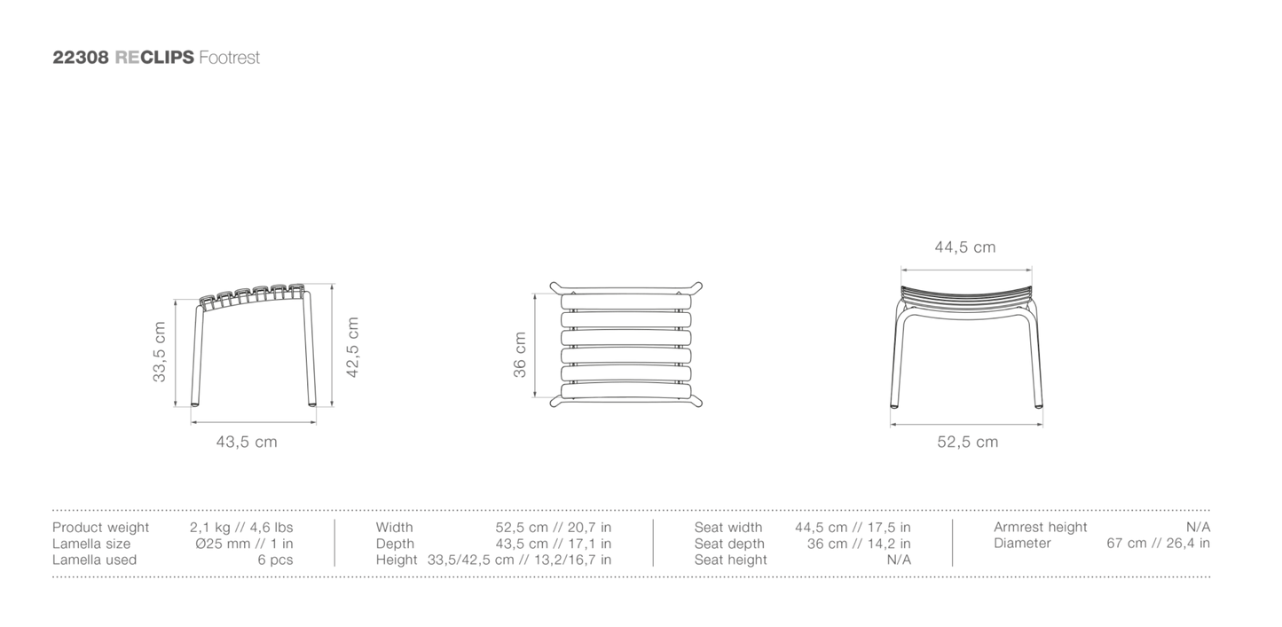 HOUE ReCLIPS Outdoor Footrest