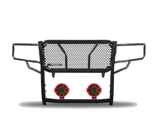 RU-DORA19-B-PLR Black Horse Rugged Heavy Duty Grille Guard Kit - BLKRUDORA19BP