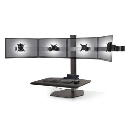 Innovative Winston Workstation Quad Monitor Adjustable Standing Desk Converter - 18192