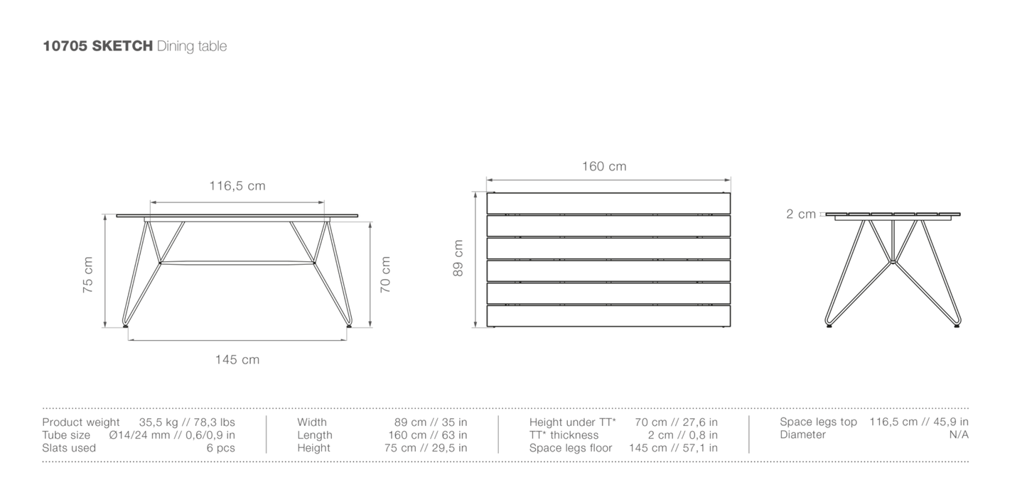 HOUE SKETCH Outdoor Dining Table