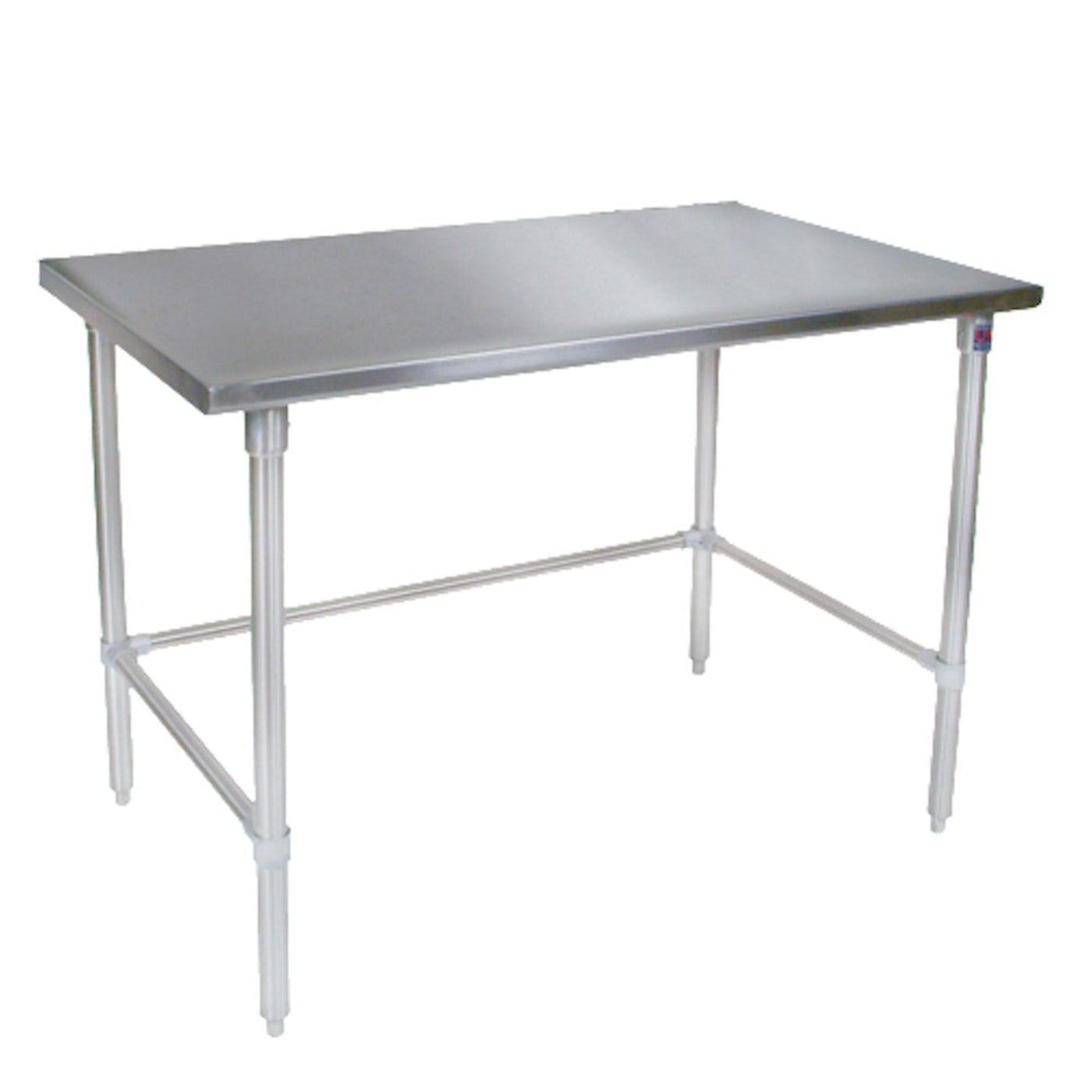 John Boos ST6-3084SBK Open Base 84" W x 30" D Stainless Steel Work Table - JBST63084SBK