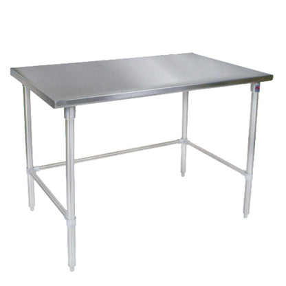 John Boos ST6-3684SBK Open Base 84" W x 36" D Stainless Steel Work Table - JBST63684SBK