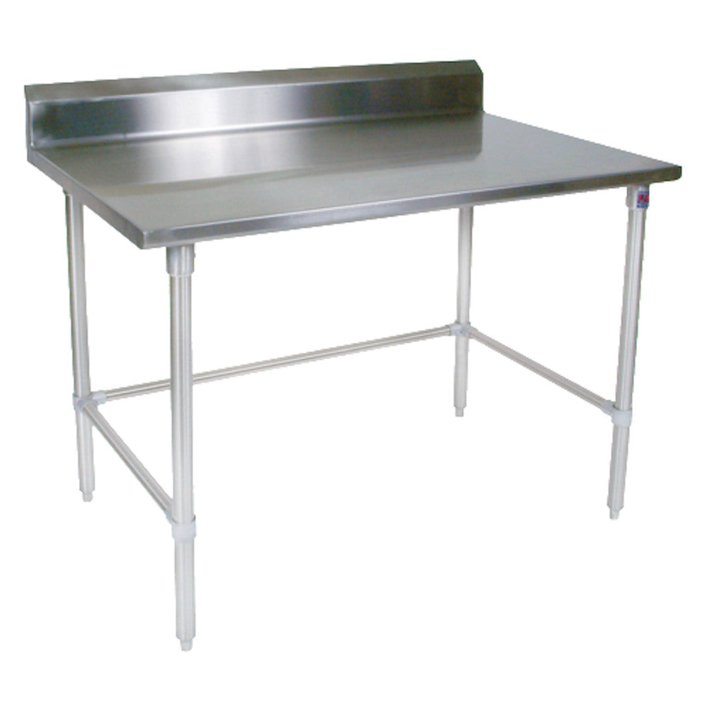John Boos ST6R5-3096SBK Open Base 96" W x 30" D Stainless Steel Work Table - JBST6R53096SBK
