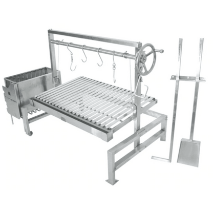 Tagwood BBQ09SS Built-In Insert Santa Maria Argentine Grill + 60 Firebricks Bundle - BBQ09-1