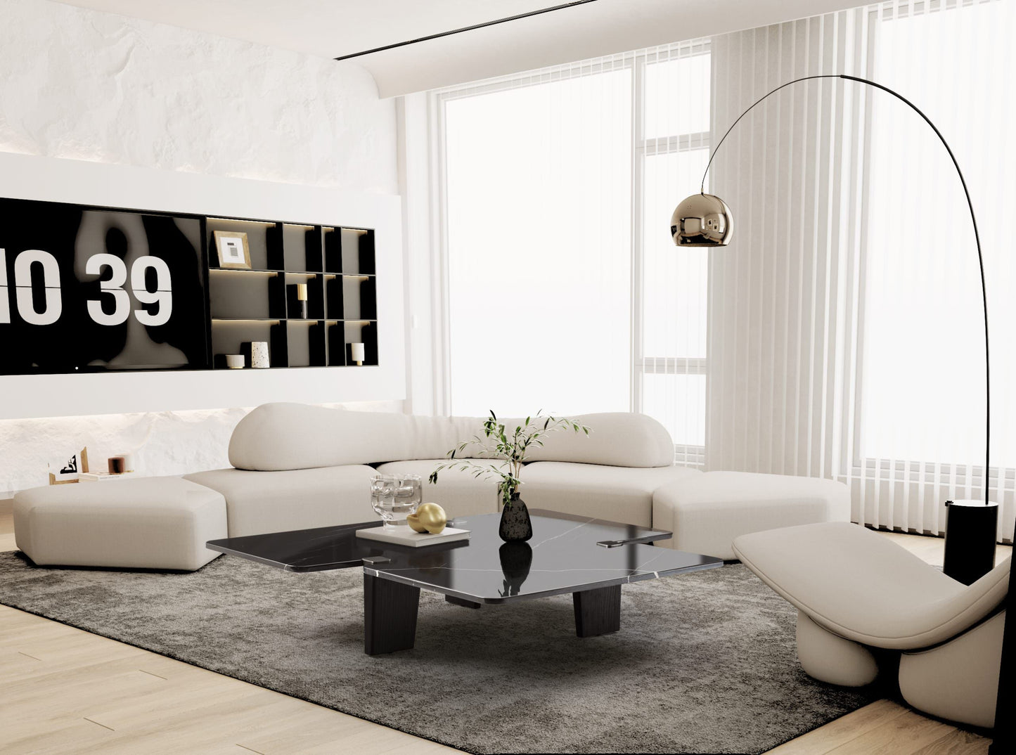 Whiteline Modern Living Amora Coffee Table in Black Color - CT1901